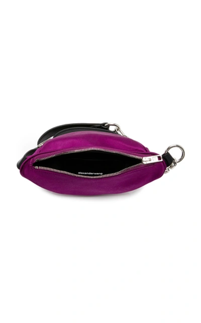 Shop Alexander Wang Attica Satin Belt Bag In Purple