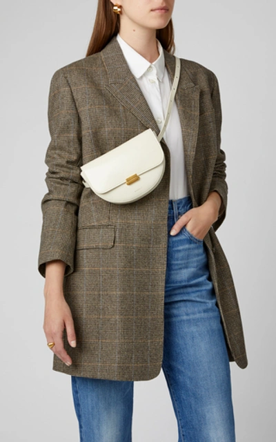 Shop Wandler Anna Leather Belt Bag      In Ivory