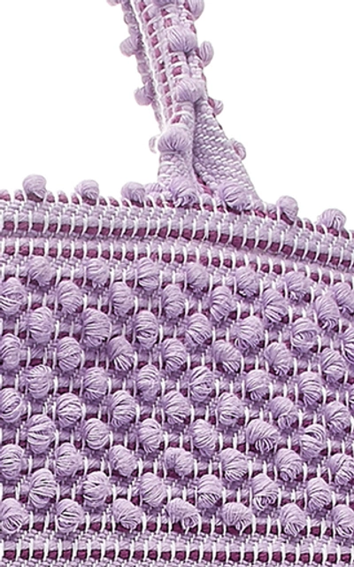 Shop Antonello Large Capriccioli Rombi Woven Tote Bag In Purple