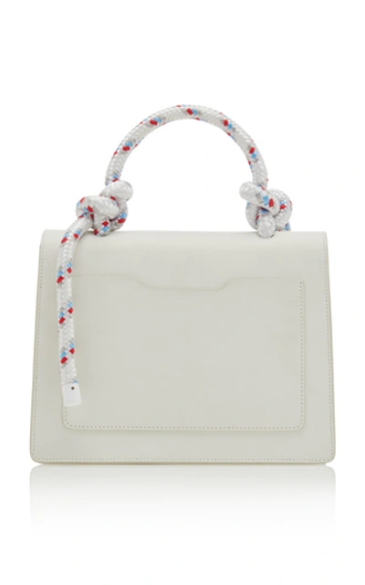 Shop Off-white Gummy Jitney 2.8 Leather Shoulder Bag In White