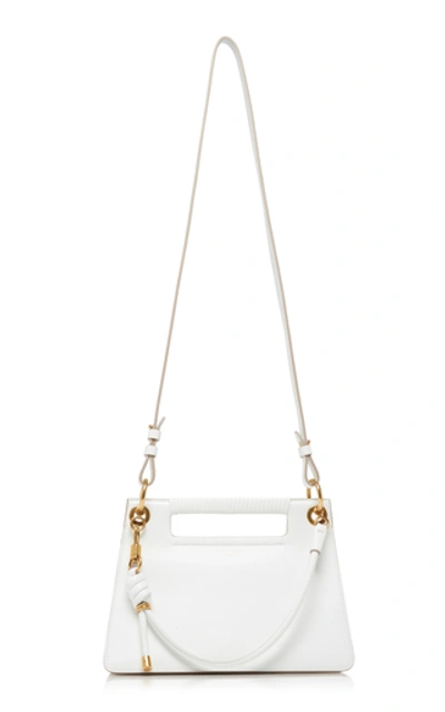 Shop Givenchy Whip Small Knotted Leather Shoulder Bag In White