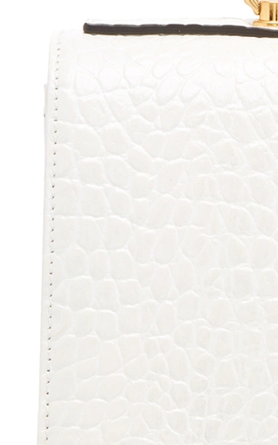 Shop Marge Sherwood Pump Croc-effect Leather Bag In White
