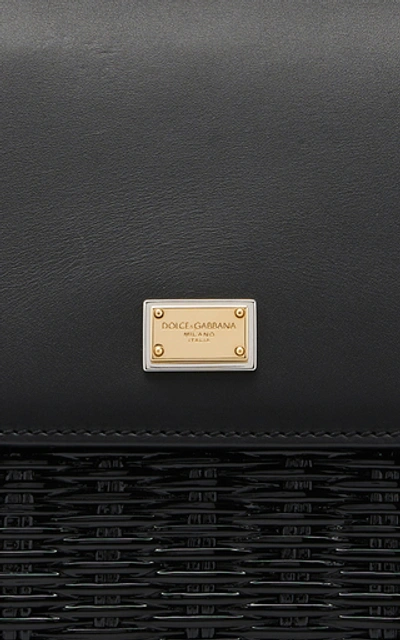 Shop Dolce & Gabbana Leather Sicily Bag In Black