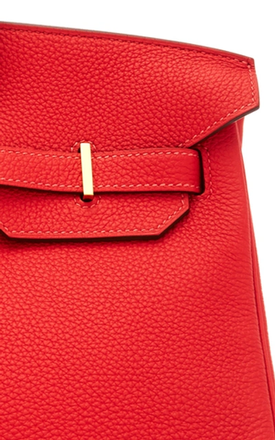 Shop Hermã¨s Vintage By Heritage Auctions Hermès 35cm Rouge Pivoine Togo Leather Birkin In Red