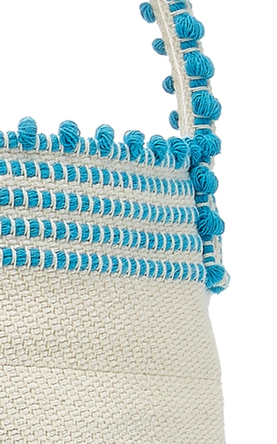 Shop Antonello Bultei Textured Woven Shoulder Bag In Blue