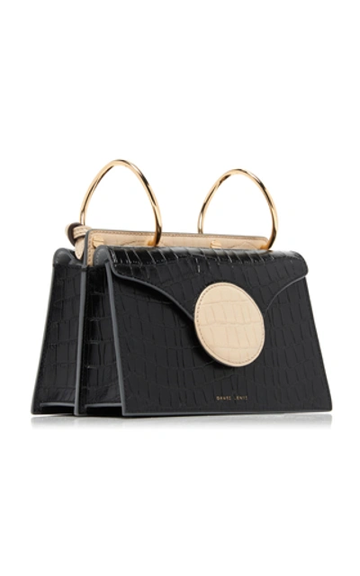 Shop Danse Lente Phoebe Mini Embossed Leather Bag In Black