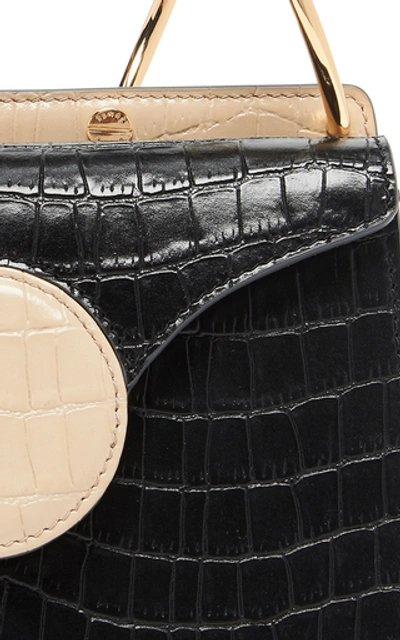 Shop Danse Lente Phoebe Mini Embossed Leather Bag In Black