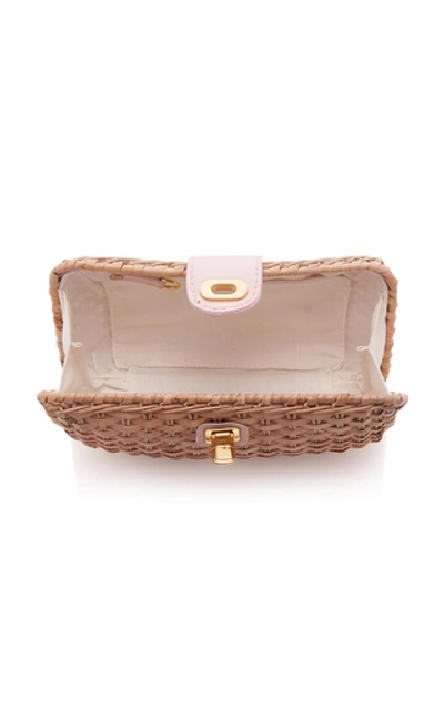 Shop Kayu Crete Wicker Clutch In Neutral