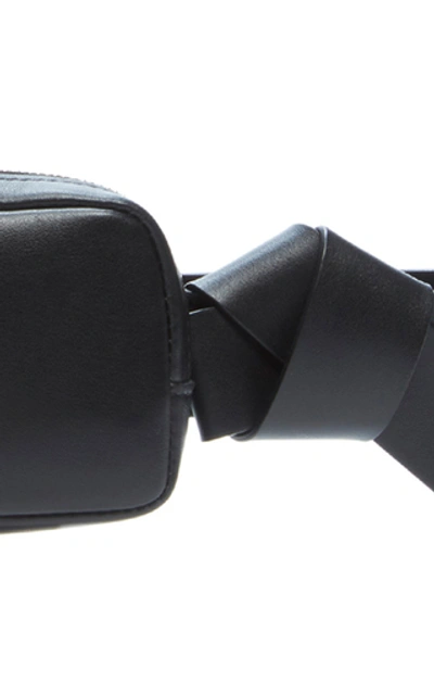 Shop Acne Studios Musubi Knotted Leather Belt Bag In Black