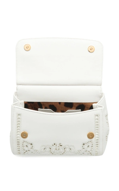 Shop Dolce & Gabbana Sicily Small Leather Shoulder Bag In White