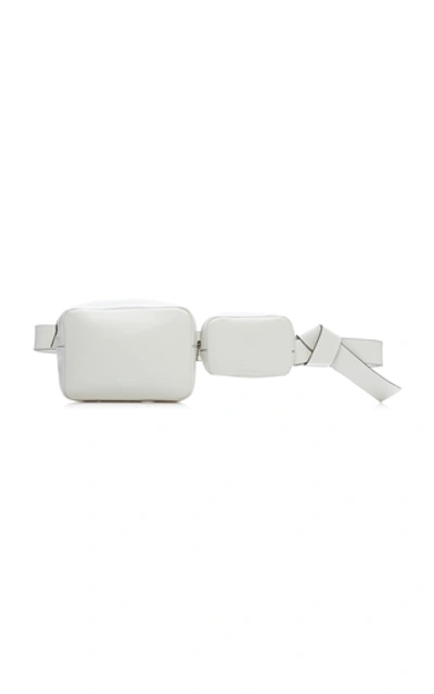 Shop Acne Studios Musubi Knotted Leather Belt Bag In White