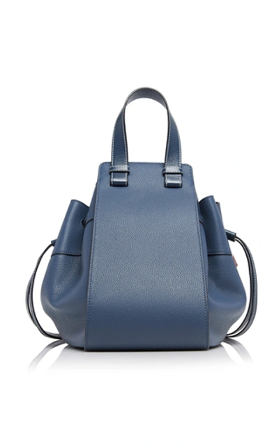 Shop Loewe Hammock Dw Medium Leather Shoulder Bag In Blue