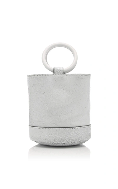 Shop Simon Miller Bonsai 15 Leather Bucket Bag In White