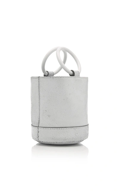 Shop Simon Miller Bonsai 15 Leather Bucket Bag In White