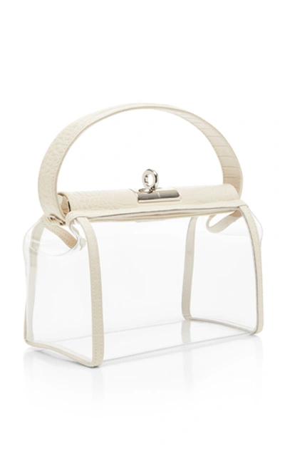 Shop Gu De Water Leather-trimmed Pvc Bag In White