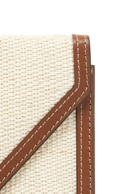 Shop Hunting Season Leather-trimmed Canvas Clutch In Neutral