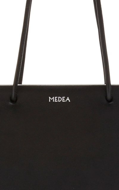 Shop Medea Prima Venti Leather Tote   In Black