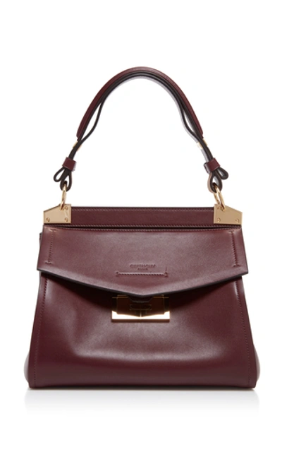 Shop Givenchy Mystic Small Leather Bag In Burgundy