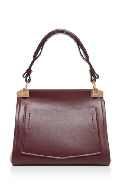 Shop Givenchy Mystic Small Leather Bag In Burgundy