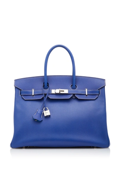 Shop Hermã¨s Vintage By Heritage Auctions Hermès 35cm Blue Electric Epsom Leather Candy Birkin
