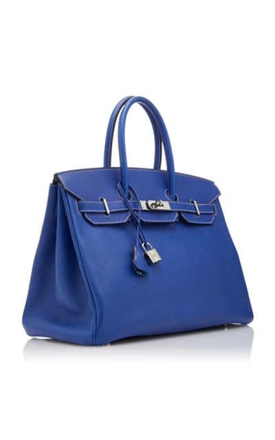 Shop Hermã¨s Vintage By Heritage Auctions Hermès 35cm Blue Electric Epsom Leather Candy Birkin