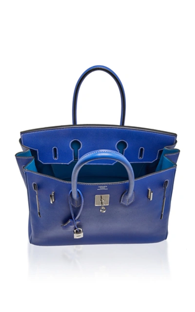 Shop Hermã¨s Vintage By Heritage Auctions Hermès 35cm Blue Electric Epsom Leather Candy Birkin