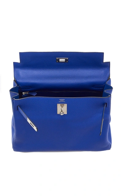 Shop Hermã¨s Vintage By Heritage Auctions Hermès 32cm Blue Electric Clemence Leather Retourne Kelly