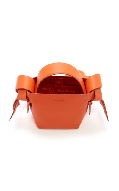 Shop Acne Studios Musubi Mini Leather Shoulder Bag In Orange