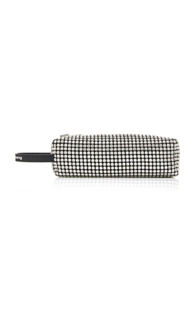 Shop Alexander Wang Embellished Leather Clutch In White