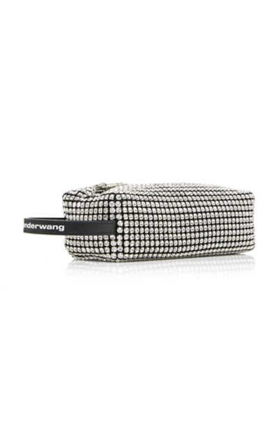 Shop Alexander Wang Embellished Leather Clutch In White