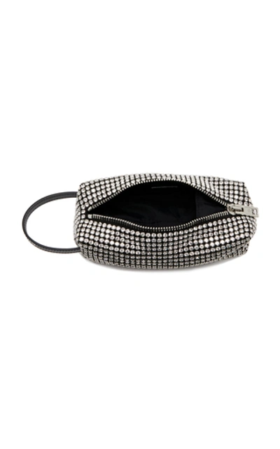 Shop Alexander Wang Embellished Leather Clutch In White