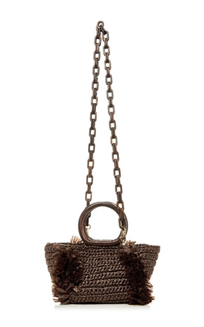 Carolina Santo Domingo Corallina Raffia Tote In Brown ModeSens