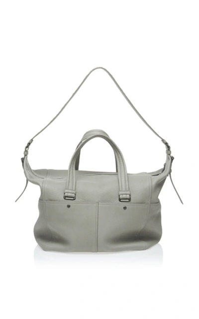 Shop Bottega Veneta Intrecciato Leather Shoulder Bag In Grey