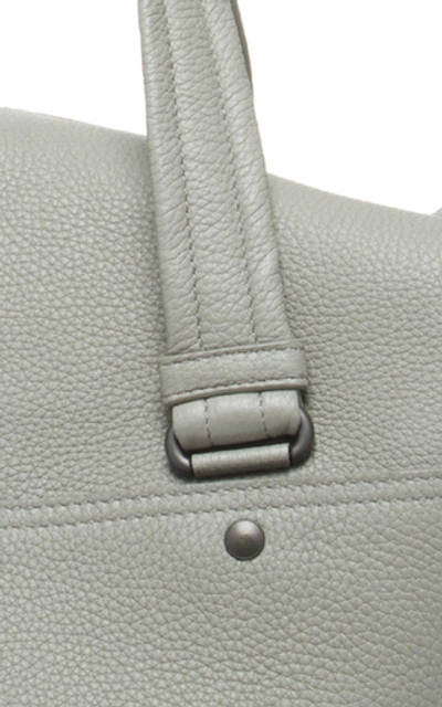 Shop Bottega Veneta Intrecciato Leather Shoulder Bag In Grey