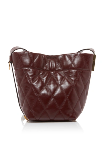 Shop Givenchy Mini Quilted Leather Bucket Bag In Purple