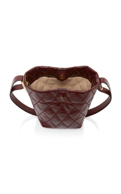Shop Givenchy Mini Quilted Leather Bucket Bag In Purple