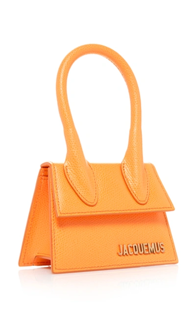 Shop Jacquemus Le Chiquito Mini Leather Bag In Orange