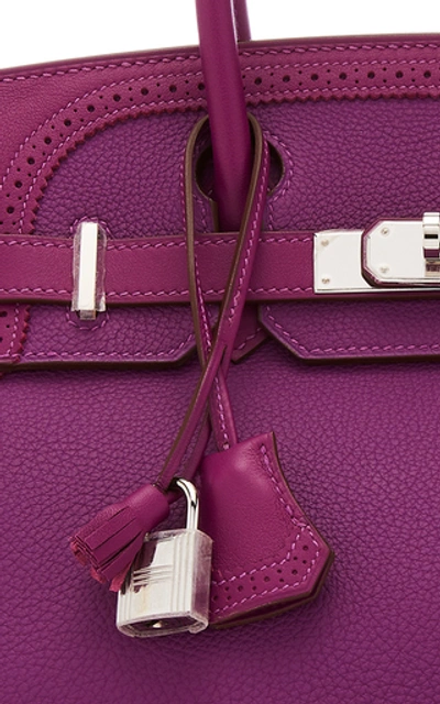 Shop Hermã¨s Vintage By Heritage Auctions Hermès 30cm Anemone Togo Leather And Swift Leather Ghillies Birkin In Purple