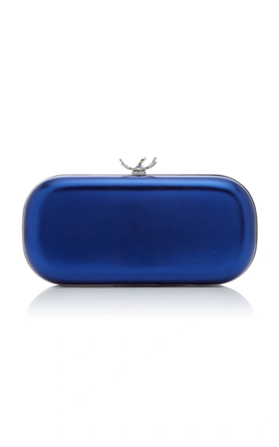 Shop Zuhair Murad Dragonfly Brass Clutch  In Blue