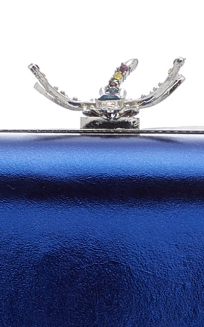 Shop Zuhair Murad Dragonfly Brass Clutch  In Blue