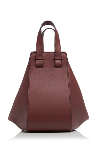 Shop Loewe Hammock Small Leather Shoulder Bag In Burgundy