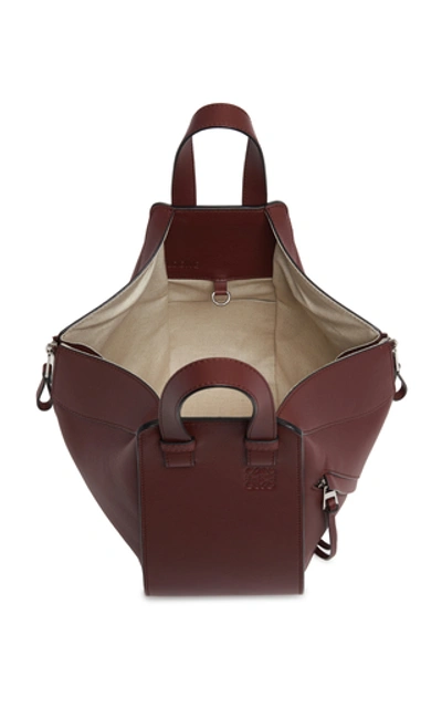 Shop Loewe Hammock Small Leather Shoulder Bag In Burgundy