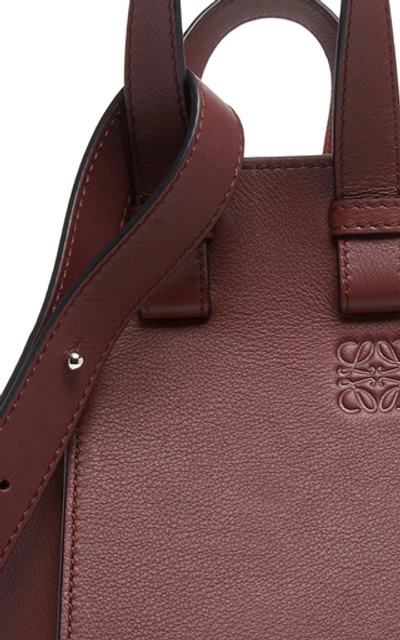 Shop Loewe Hammock Small Leather Shoulder Bag In Burgundy