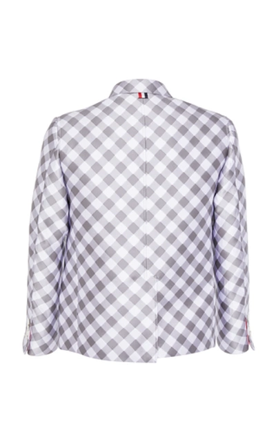 Shop Thom Browne Patch Pocket Sack Sports Blazer In Grey