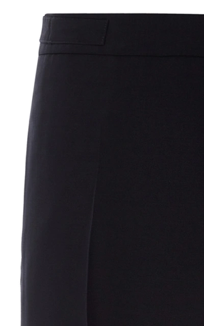 Shop Jil Sander Spencer Cropped Wool Pants In Navy