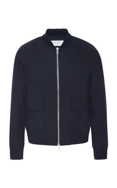 Shop Officine Generale Flynn Waterproof Wool-blend Jacket In Navy