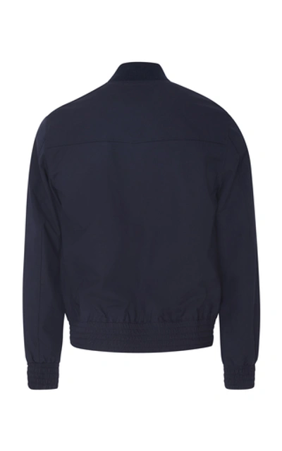 Shop Officine Generale Flynn Waterproof Wool-blend Jacket In Navy