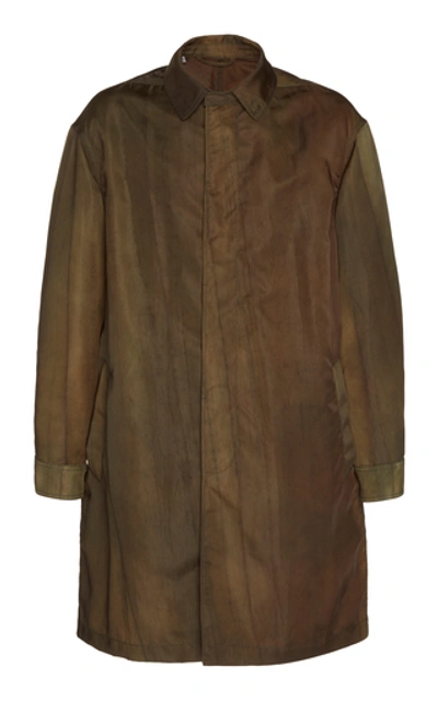 Shop Lanvin Hand-painted Shell Raincoat In Green