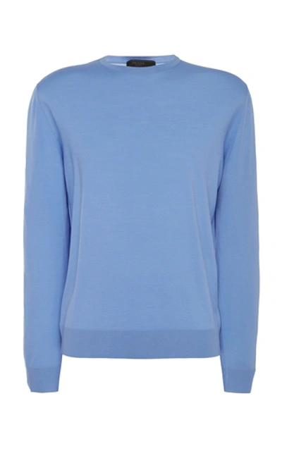Shop Prada Virgin Wool Sweater In Blue