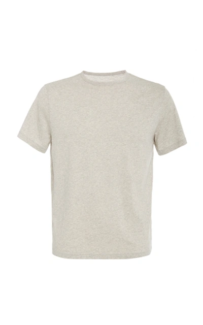 Shop Officine Generale Cotton-jersey T-shirt In Grey